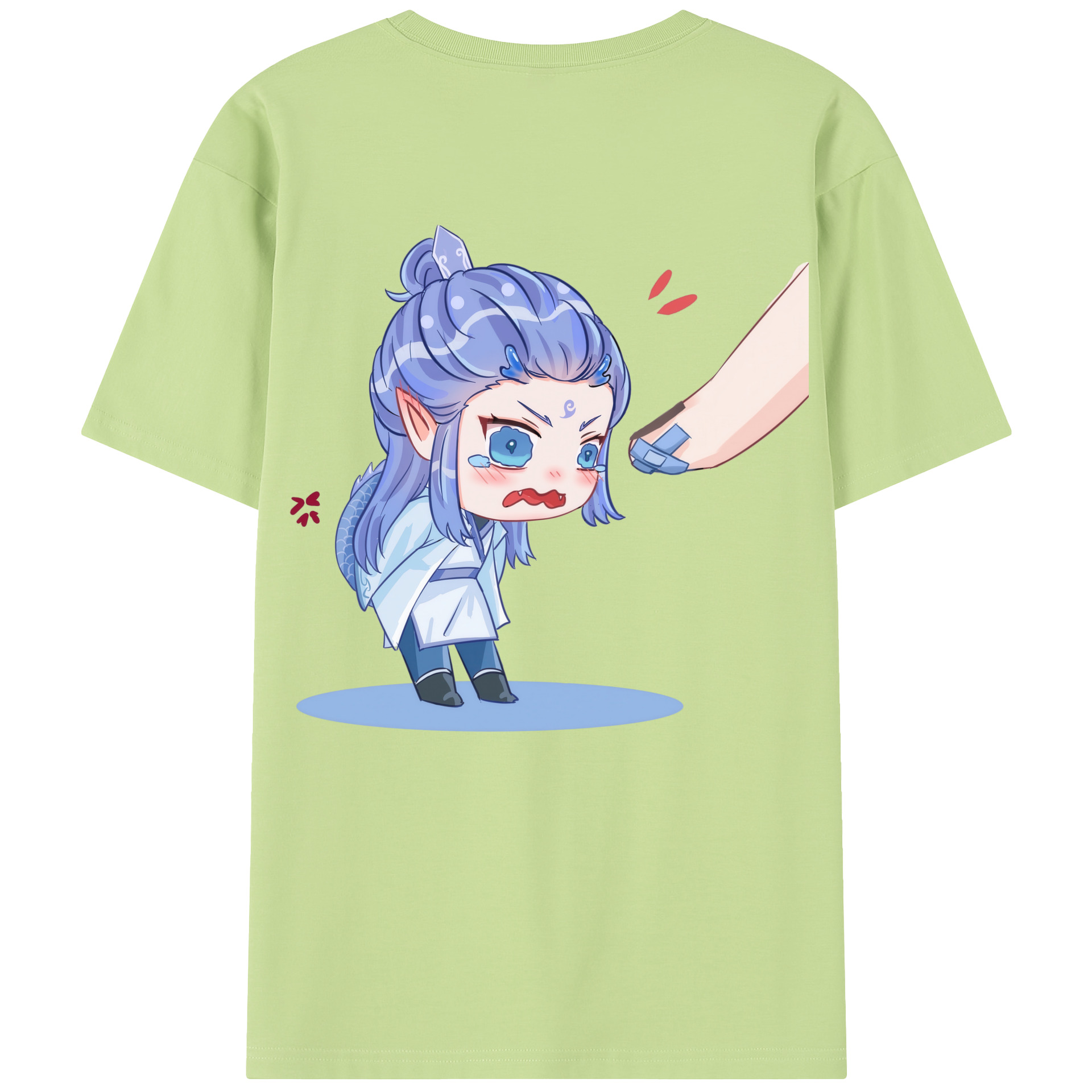 （画像用） Ne Zha 2 ナタ 魔童の大暴れ 綿100％半袖Tシャツ（背面プリント）